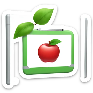 apple style emoji: whiteboard sticker