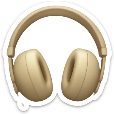 beige headphone sticker