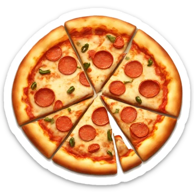 Sizzling pizza  sticker
