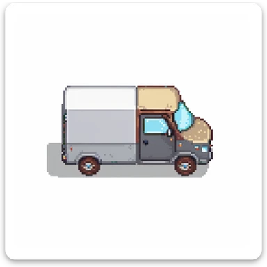 courier truck, side view sticker