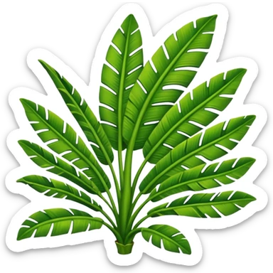 only a single banana leaf not the tree sticker