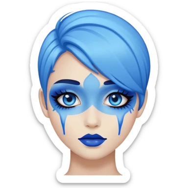 Makeup blue  sticker