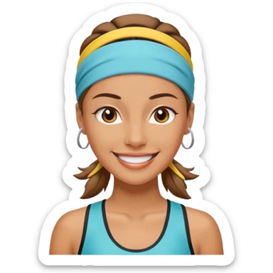 sportive woman with headband

 sticker