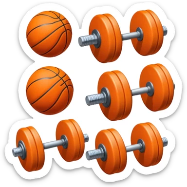 Dumbbell and ball sticker
