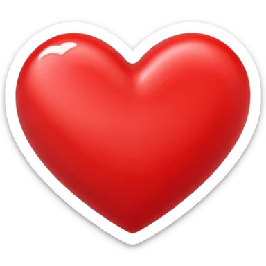 Red heart with cursive capital A in the middle sticker