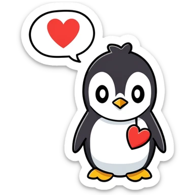 Penguin I love you  sticker