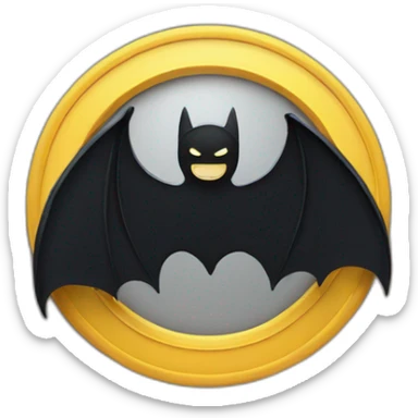 bat signal with a flex emoji instead of a bat sticker