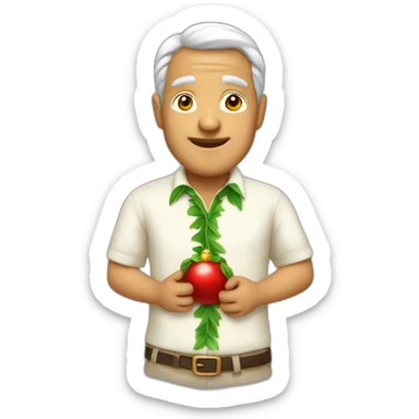 Père noël en chemise hawaïenne  sticker