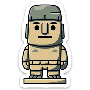 Moai statue with the face of Han Solo sticker