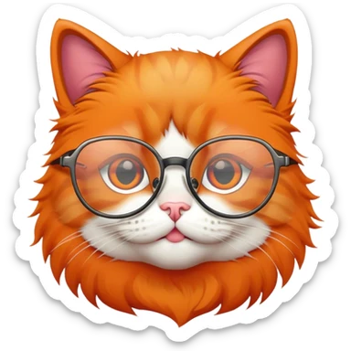 Gato con anteojos sticker