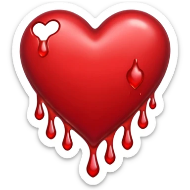 pierced heart sticker