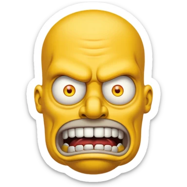 evil homer sticker