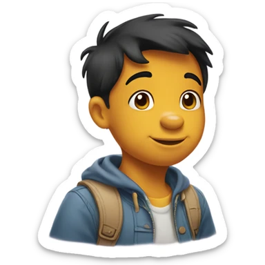 Winnie the Pooh as a human sticker