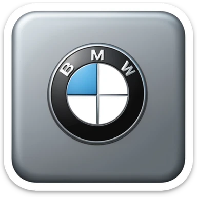 BMW emoji logo in grey color  sticker