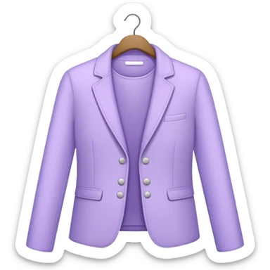 Aesthetically arranged clothes in lavender color sticker