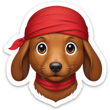 Perro salchicha pirata sticker