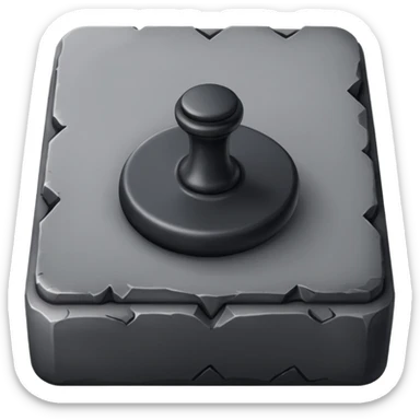 Calligraphy Inkstone – Stone block with dark ink well. sticker