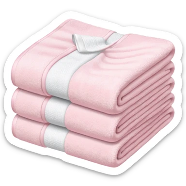 Light pink folded towels  sticker