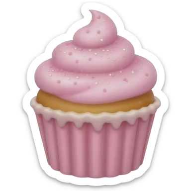 Cupcake with pink icing sticker