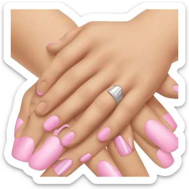 Girls pinky promise with nails sticker