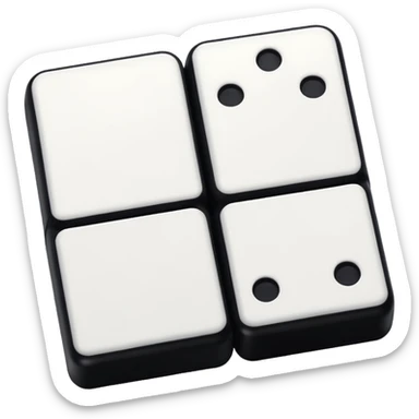 una ficha de dominó sticker