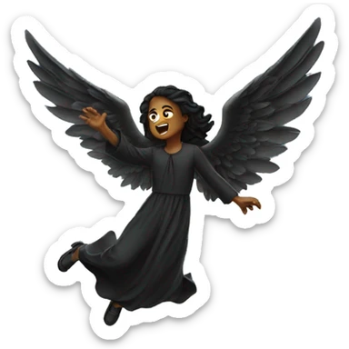dark angel falling from the sky sticker