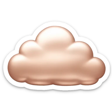 Releastice rose gold cloud sticker