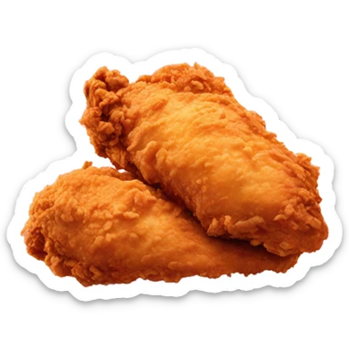 Pink fried chicken  sticker