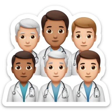 5 doctor staff all men make the differ in age sticker