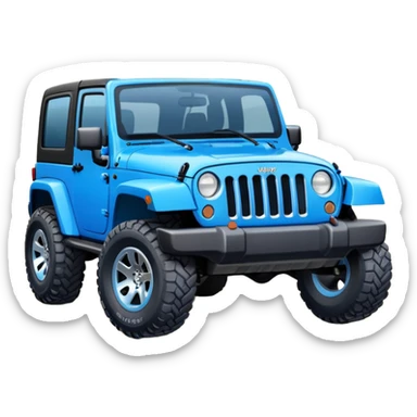 Blue jeep wrangler sticker