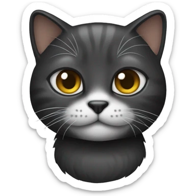 Faz uma emoji de um gato preto sticker