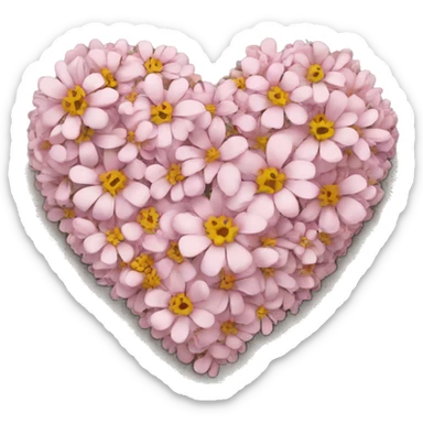 Heart made out of blossom sticker
