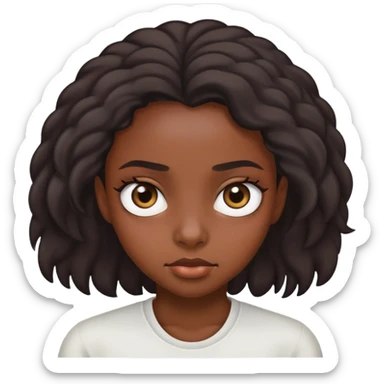black girl rolling her eyes  sticker