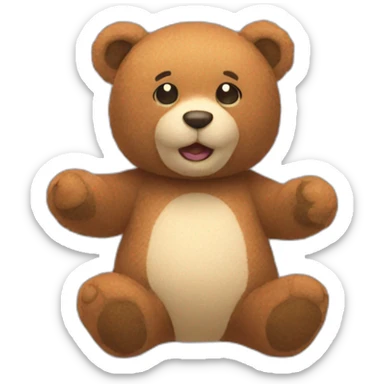 ours en peluche sticker