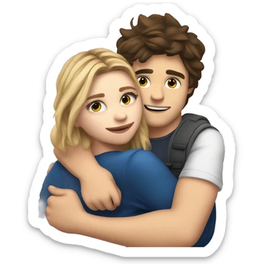 Emoji Chloe grace moretz hugging elrubiusomg sticker