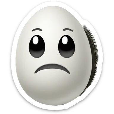 egg hundred dollar bill sticker