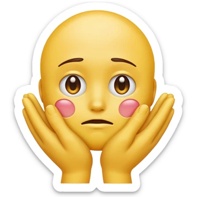 hands caressing super looking sad emojis face sticker