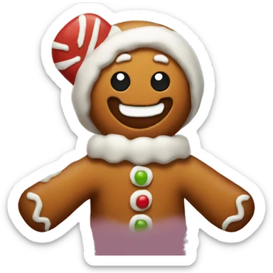 gingerbread man  sticker