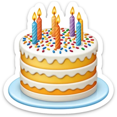 birthday cake sticker
