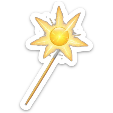 magic wand with sparks sticker