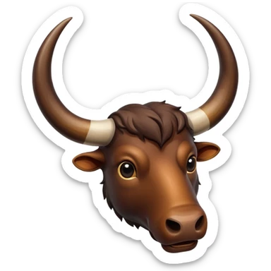 Buffalo horns. No face. sticker