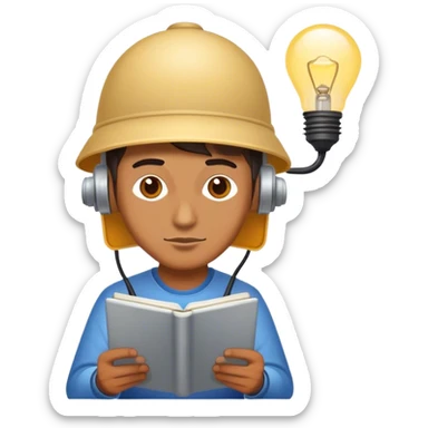 programmer with lamp on a head sticker