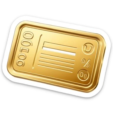 3D icon symbolizing coupon mastery and smart savings, food app context, single object, modern and clean style, soft lighting, isolated, no background
 sticker