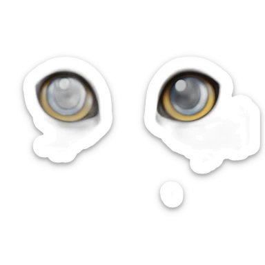 half scottish half british blue eyed cat sticker