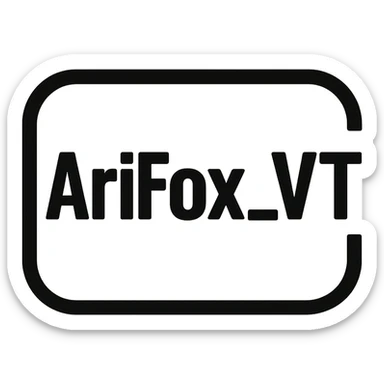 the GLOCK logo, except the letters say "AriFox_VT" sticker