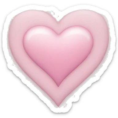 Light pink heart sticker