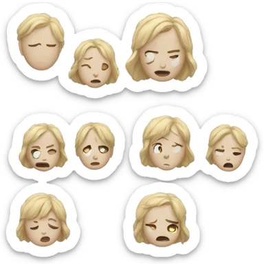 Triste y sonrreir sticker