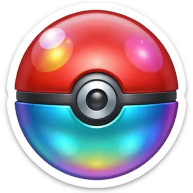 glitter pokebola sticker