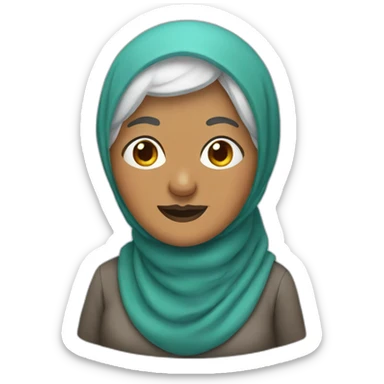 grandma in a hijab and Mustache sticker