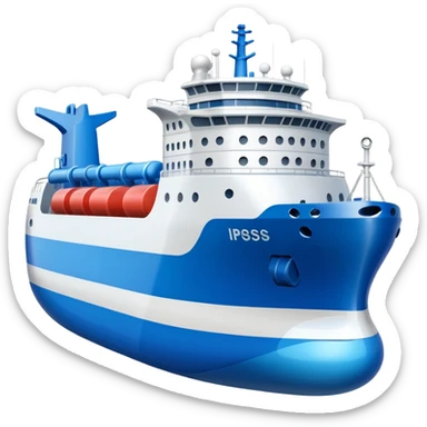 create an ultra realistic liquefied gas ship sticker